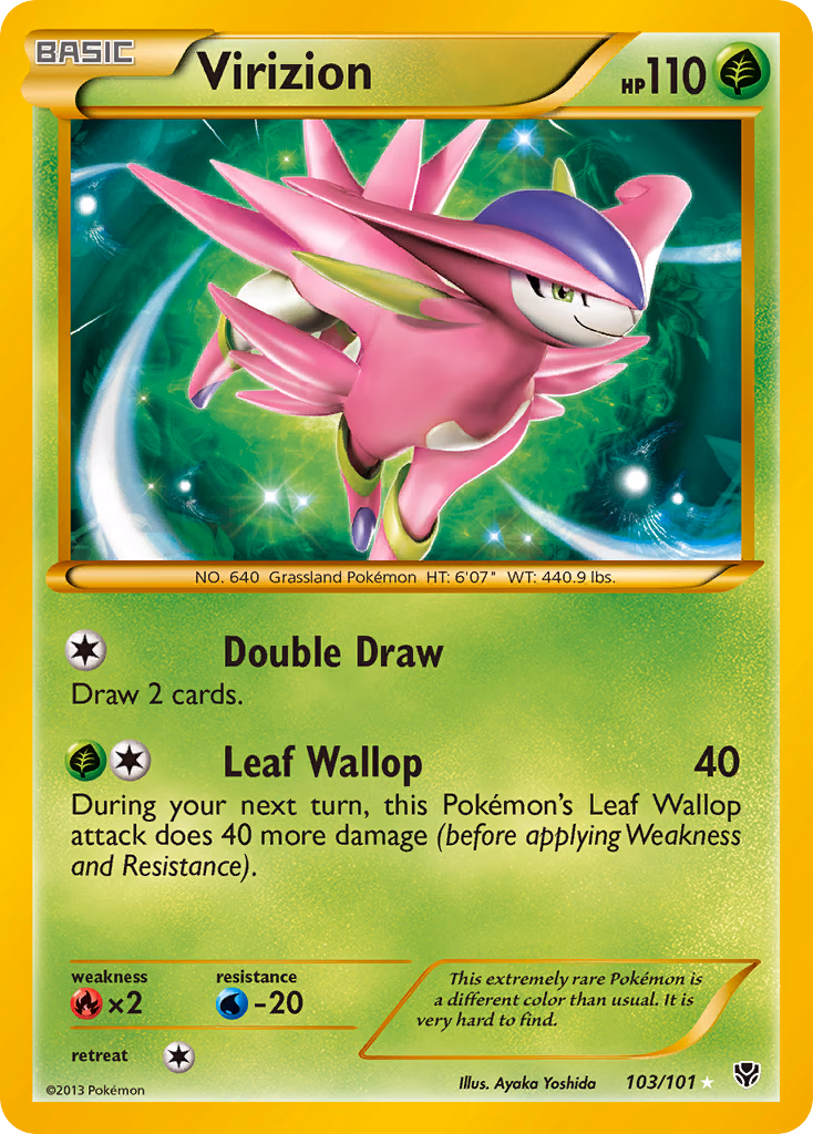 Virizion Pokemon card (103/101, Plasma Blast)