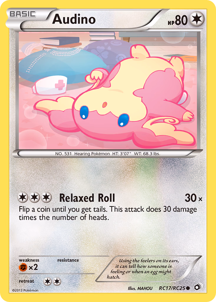 Audino Pokemon card (RC17/RC25, Legendary Treasures)