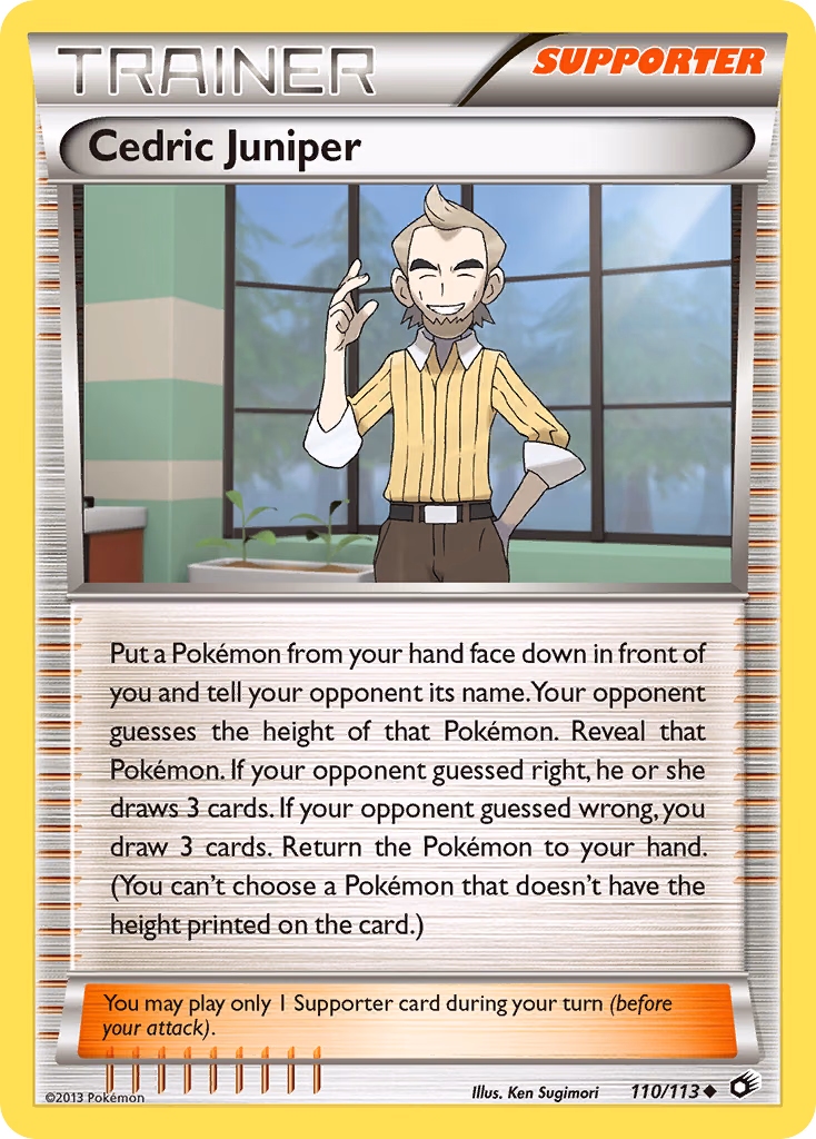 Cedric Juniper Pokemon card (110/113, Legendary Treasures)