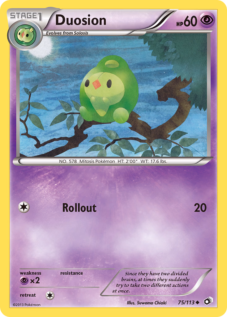Duosion Pokemon card (75/113, Legendary Treasures)