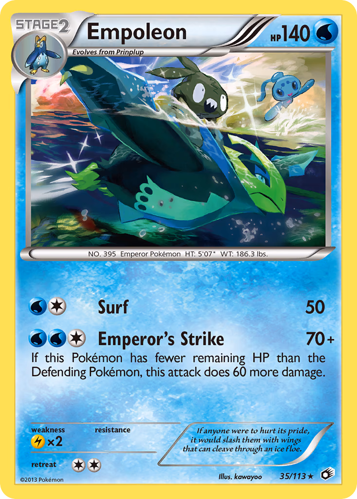 Empoleon Pokemon card (35/113, Legendary Treasures)