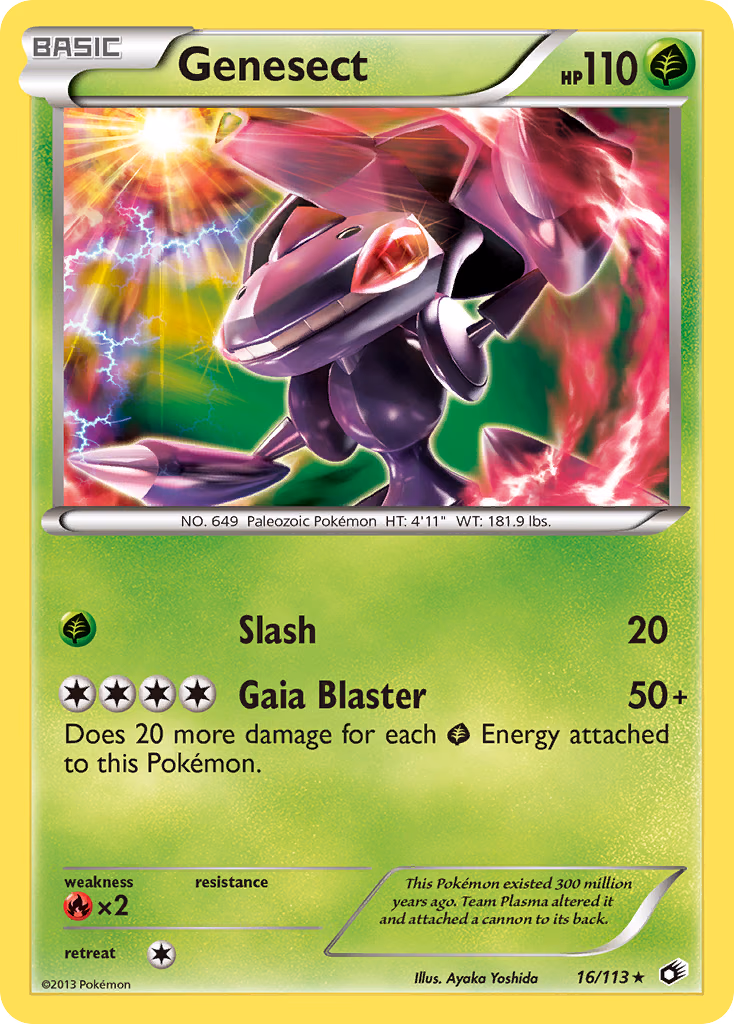 Genesect Pokemon card (16/113, Legendary Treasures)