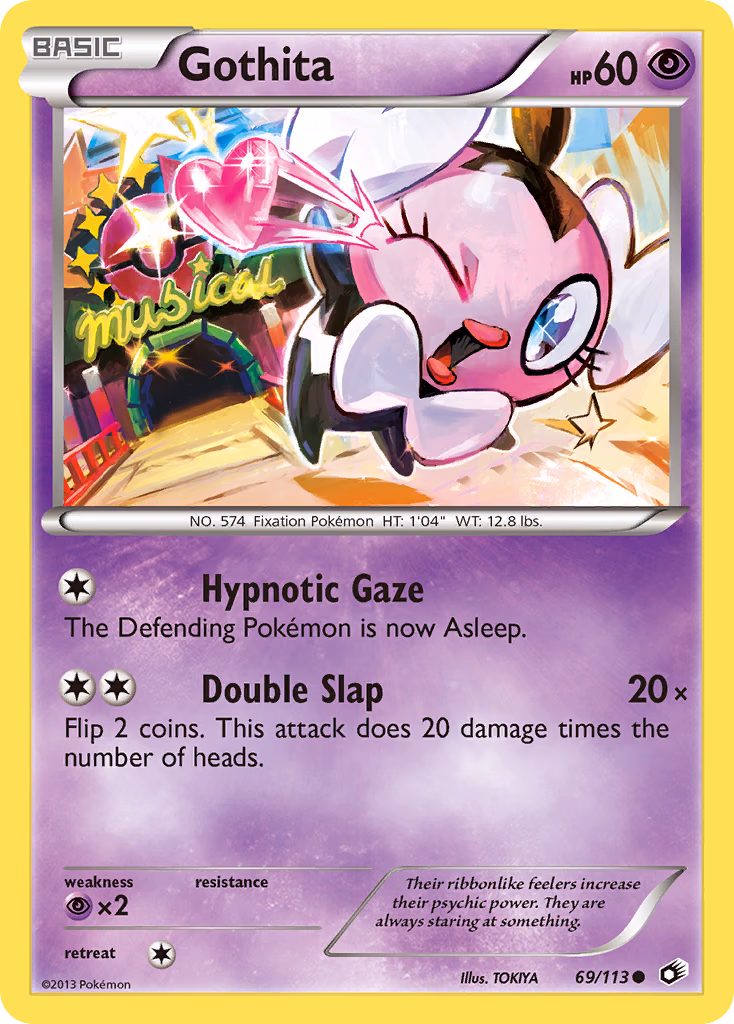 Gothita Pokemon card (69/113, Legendary Treasures)