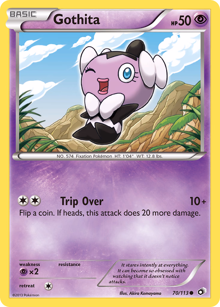 Gothita Pokemon card (70/113, Legendary Treasures)
