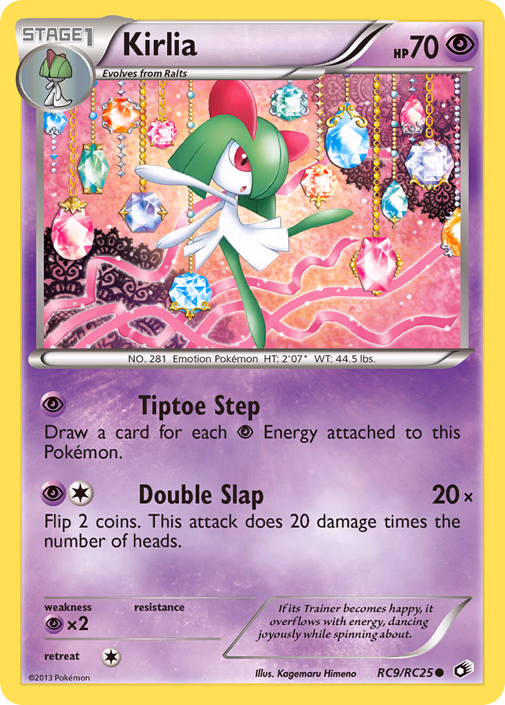Kirlia Pokemon card (RC9/RC25, Legendary Treasures)
