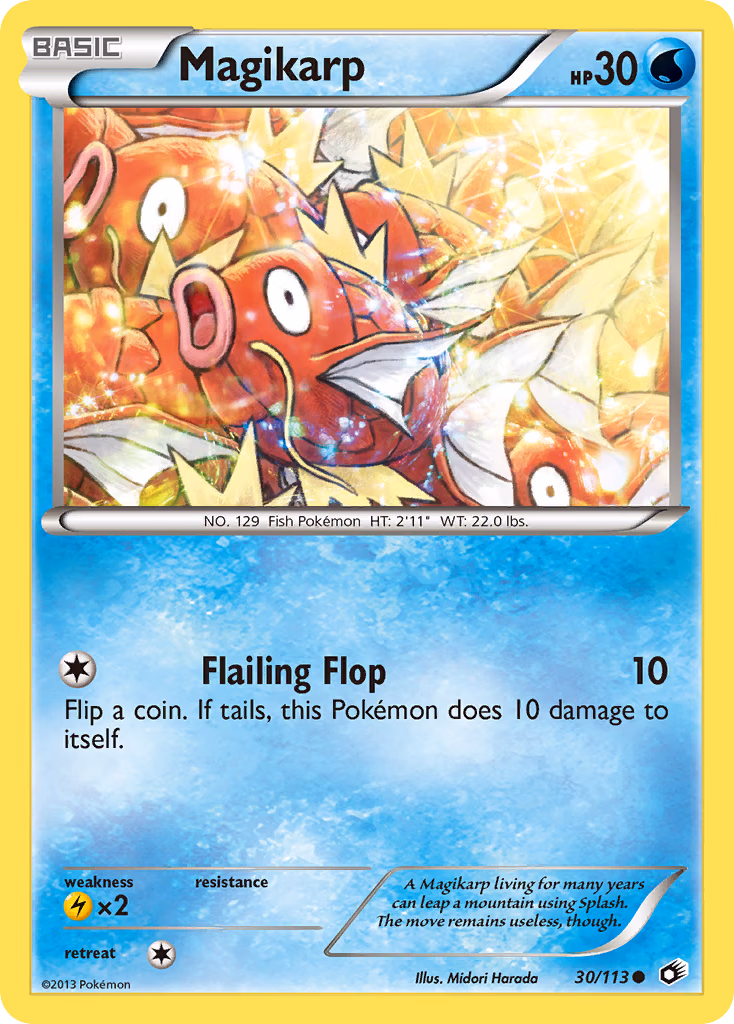Magikarp Pokemon card (30/113, Legendary Treasures)