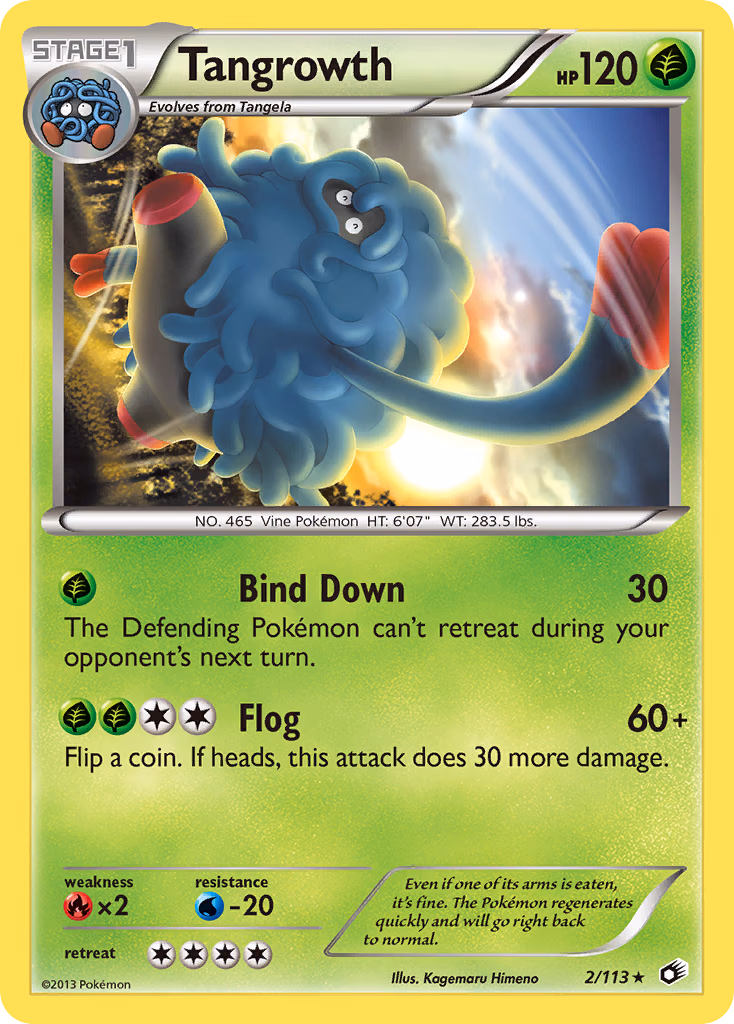 Tangrowth Pokemon card (2/113, Legendary Treasures)