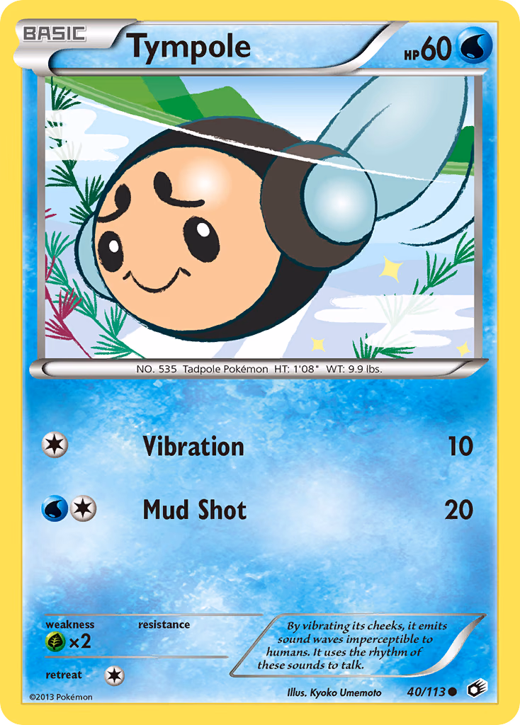 Tympole Pokemon card (40/113, Legendary Treasures)