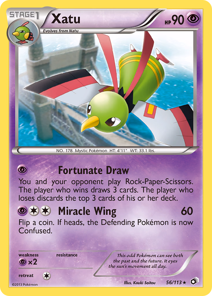 Xatu Pokemon card (56/113, Legendary Treasures)