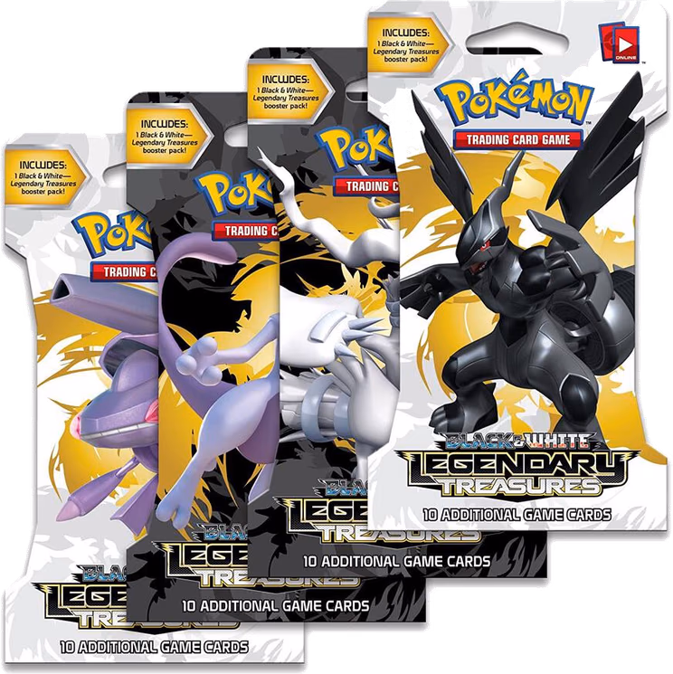 Pokemon Legendary Treasures Sleeved Booster Pack Art Bundle [Set of 4]