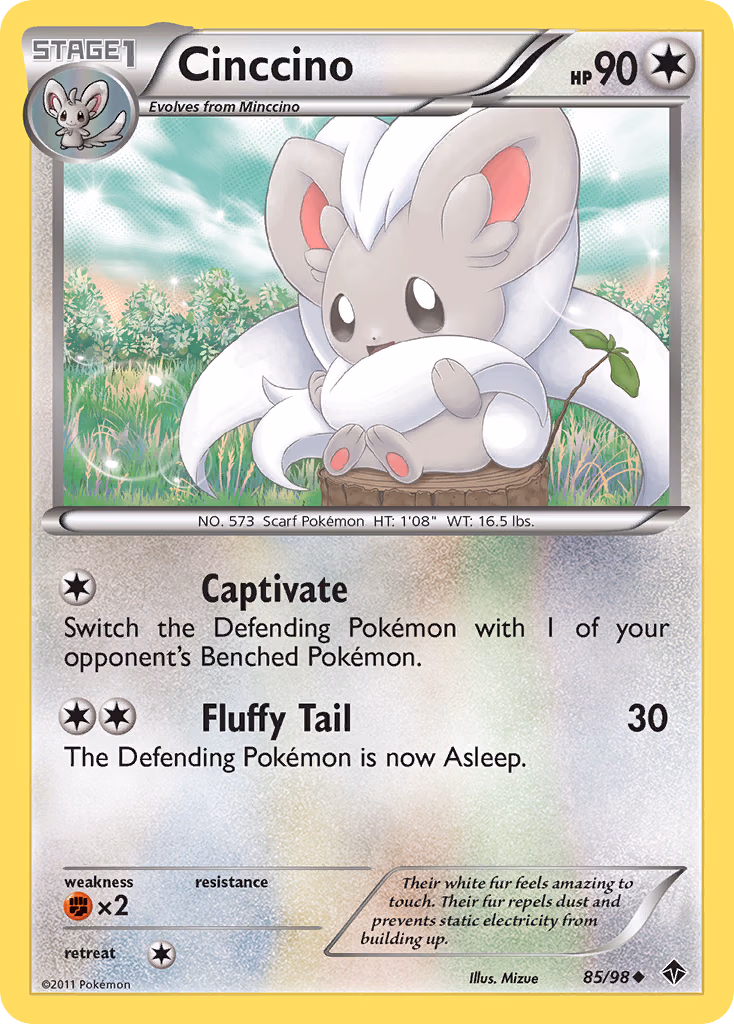 Cinccino Pokemon card (85/98, Emerging Powers)