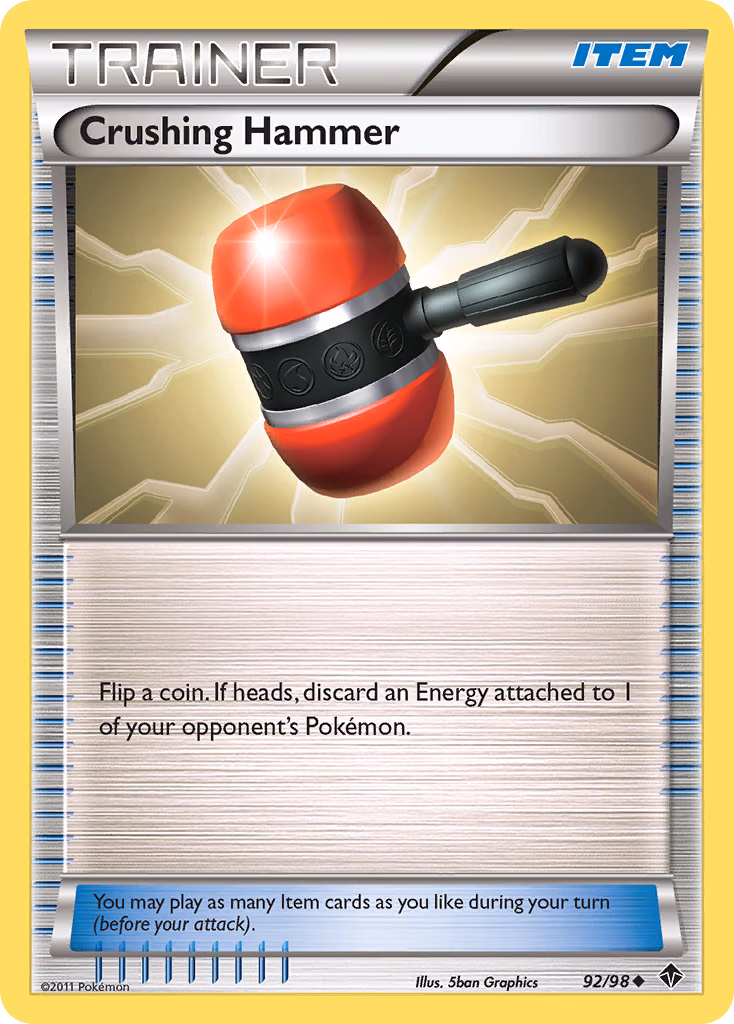 Crushing Hammer Pokemon card (92/98, Emerging Powers)