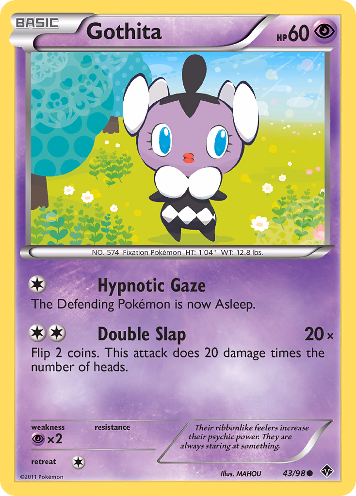 Gothita Pokemon card (43/98, Emerging Powers)
