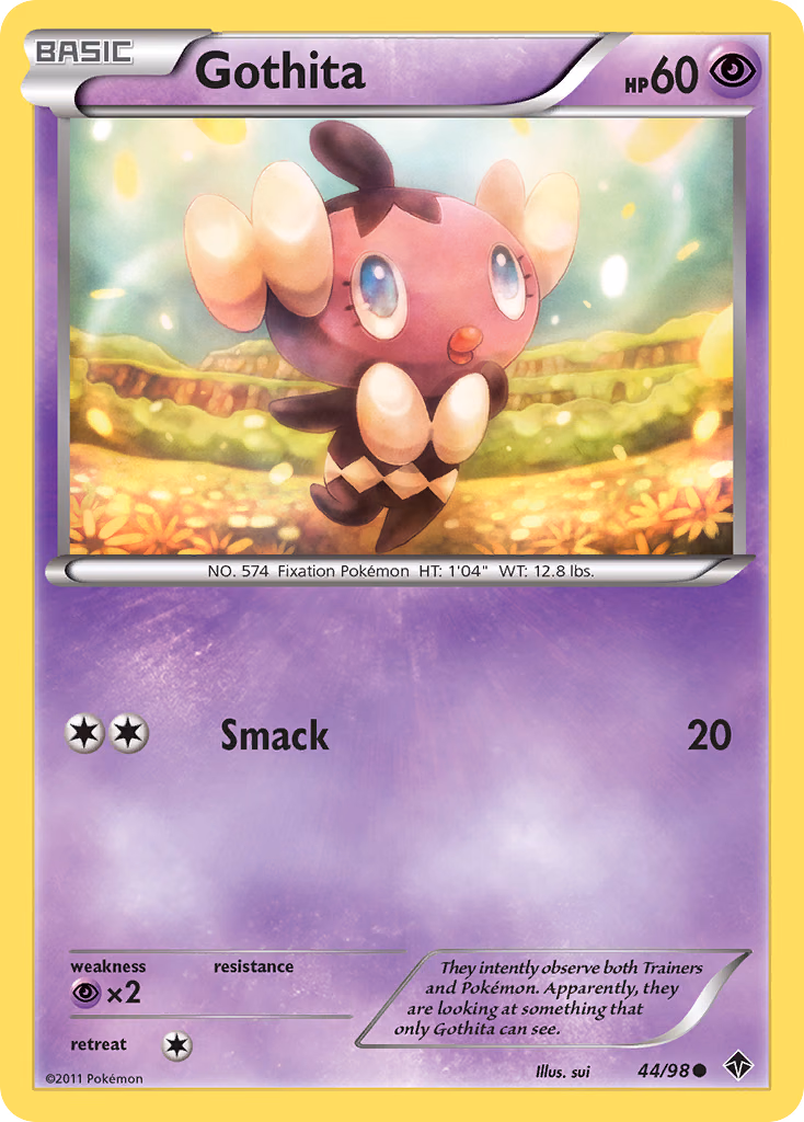 Gothita Pokemon card (44/98, Emerging Powers)