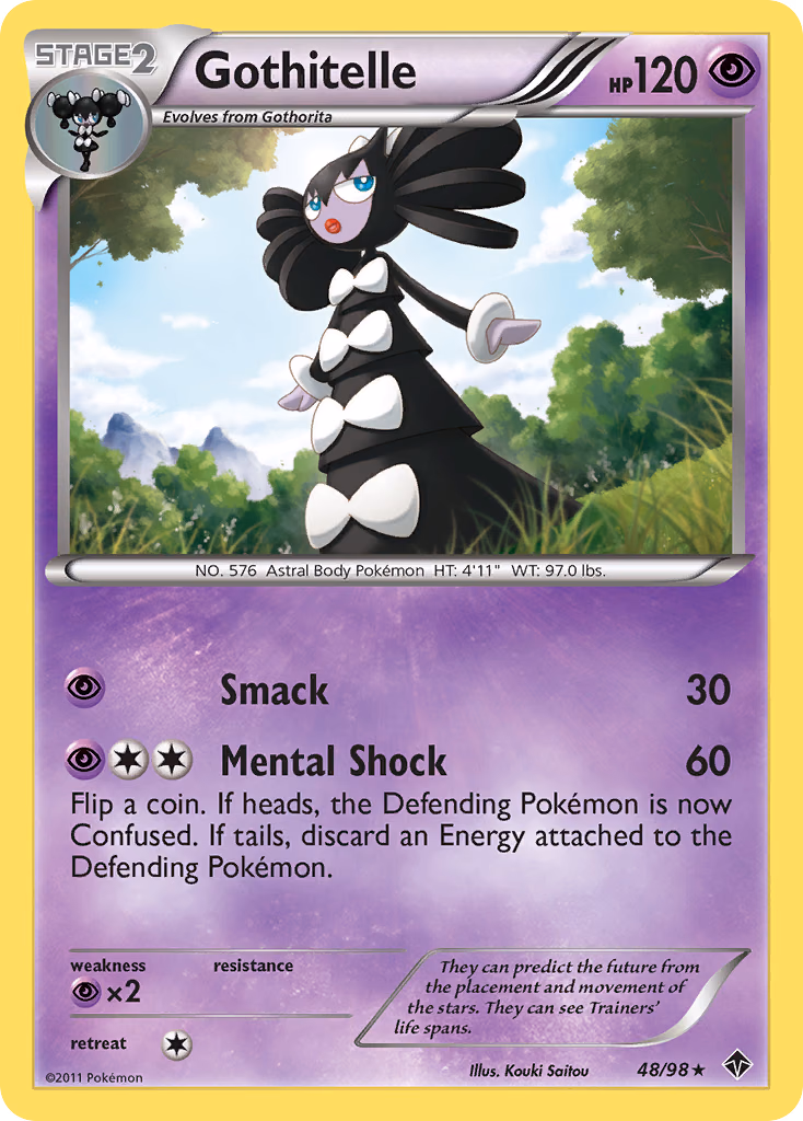 Gothitelle Pokemon card (48/98, Emerging Powers)