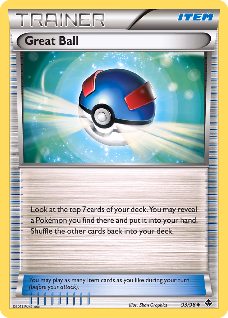 Great Ball Pokemon card (93/98, Emerging Powers)