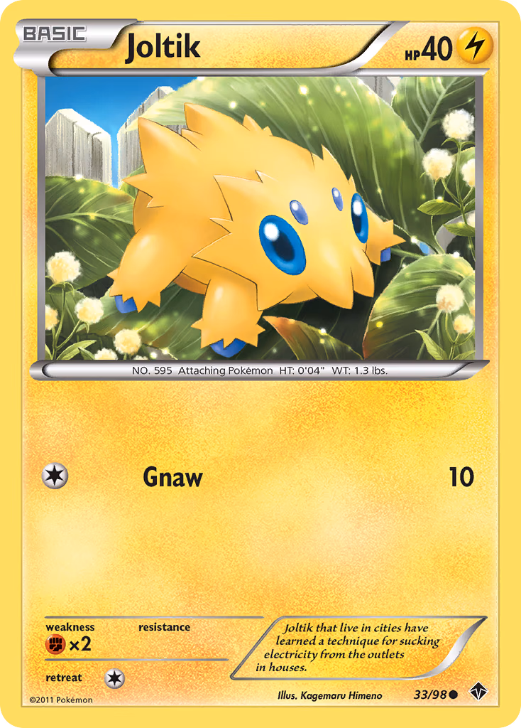 Joltik Pokemon card (33/98, Emerging Powers)