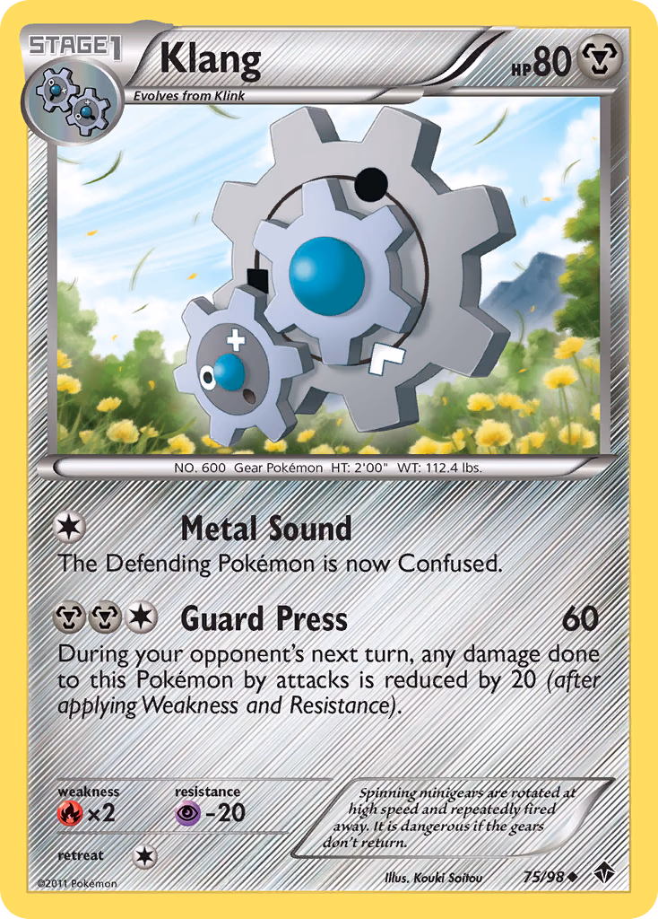 Klang Pokemon card (75/98, Emerging Powers)