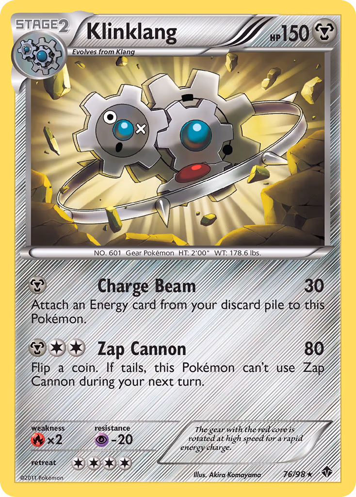 Klinklang Pokemon card (76/98, Emerging Powers)