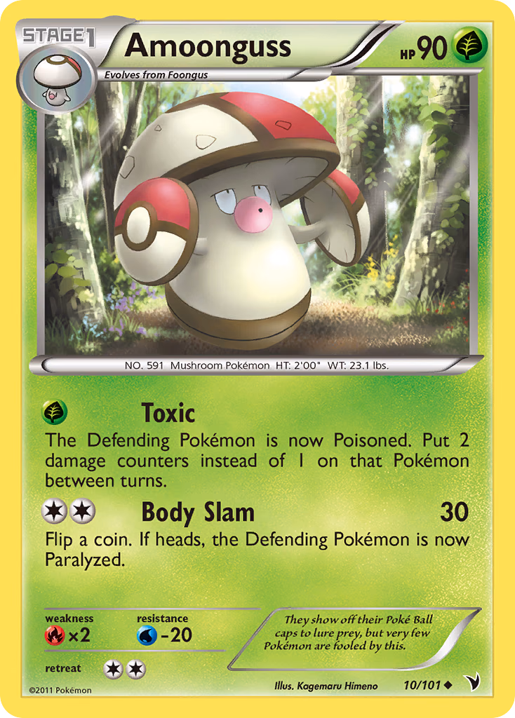 Amoonguss Pokemon card (10/101, Noble Victories)