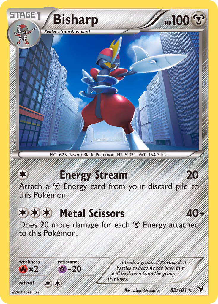 Bisharp Pokemon card (82/101, Noble Victories)