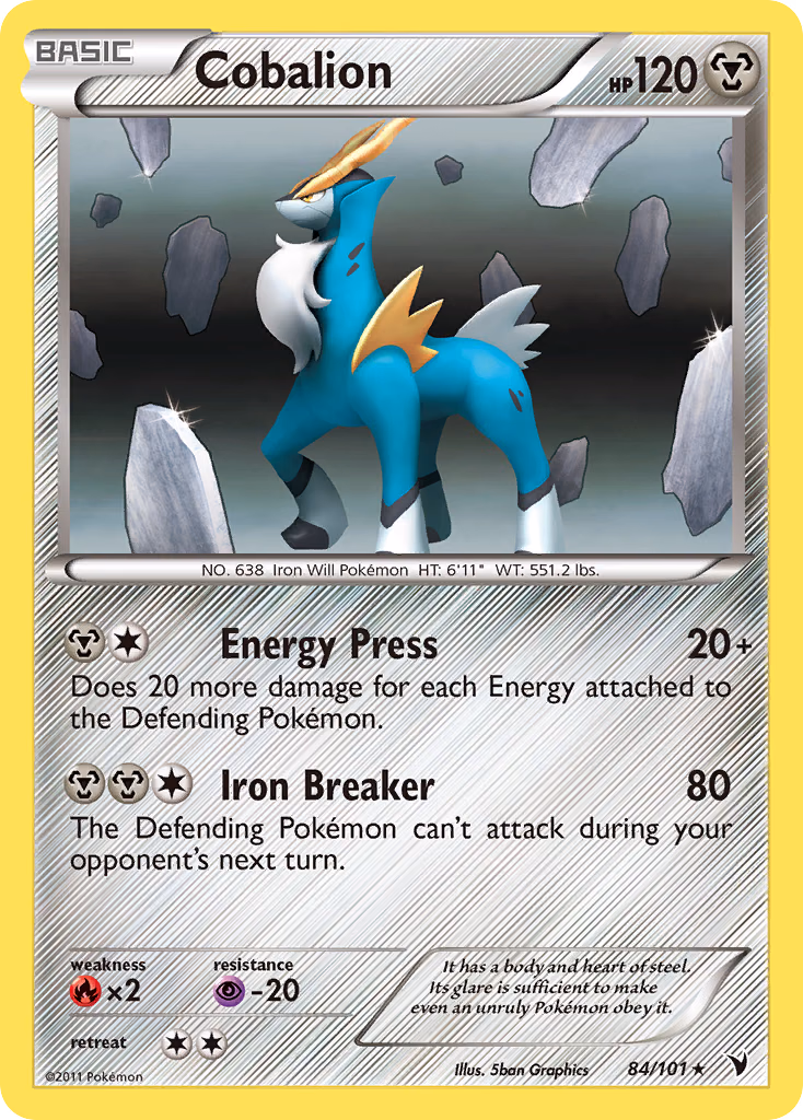 Cobalion Pokemon card (84/101, Noble Victories)