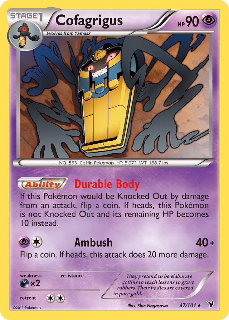 Cofagrigus Pokemon card (47/101, Noble Victories)