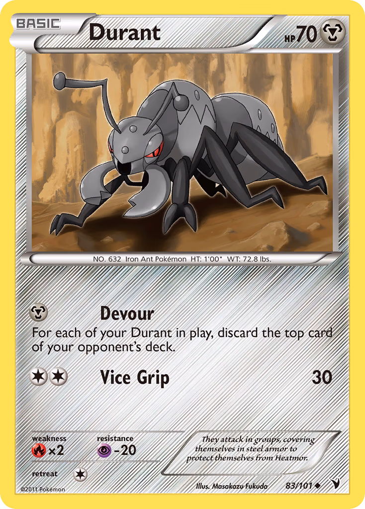 Durant Pokemon card (83/101, Noble Victories)