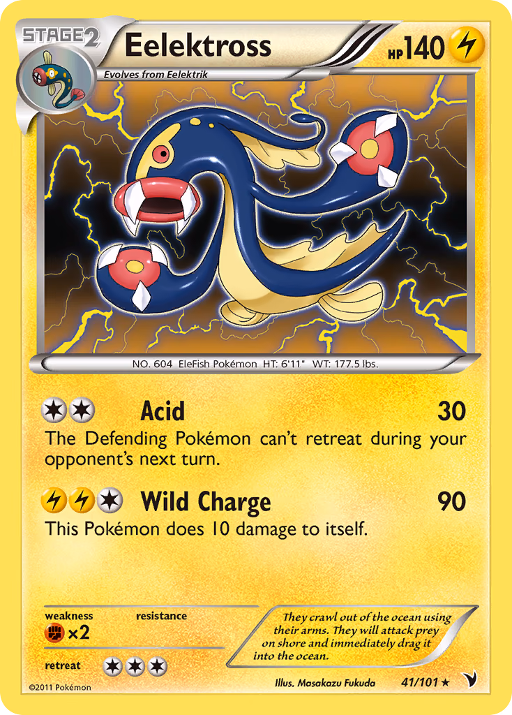 Eelektross Pokemon card (41/101, Noble Victories)