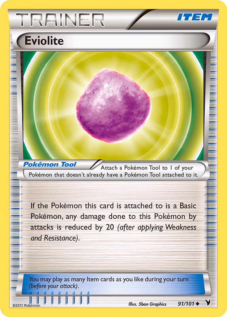 Eviolite Pokemon card (91/101, Noble Victories)