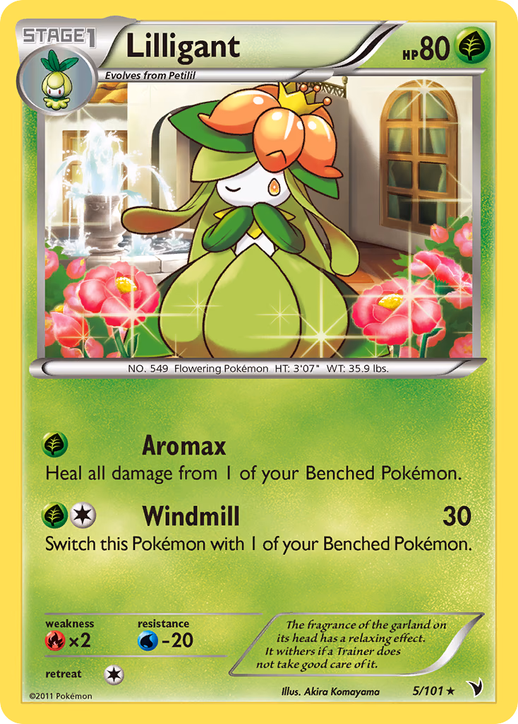 Lilligant Pokemon card (5/101, Noble Victories)