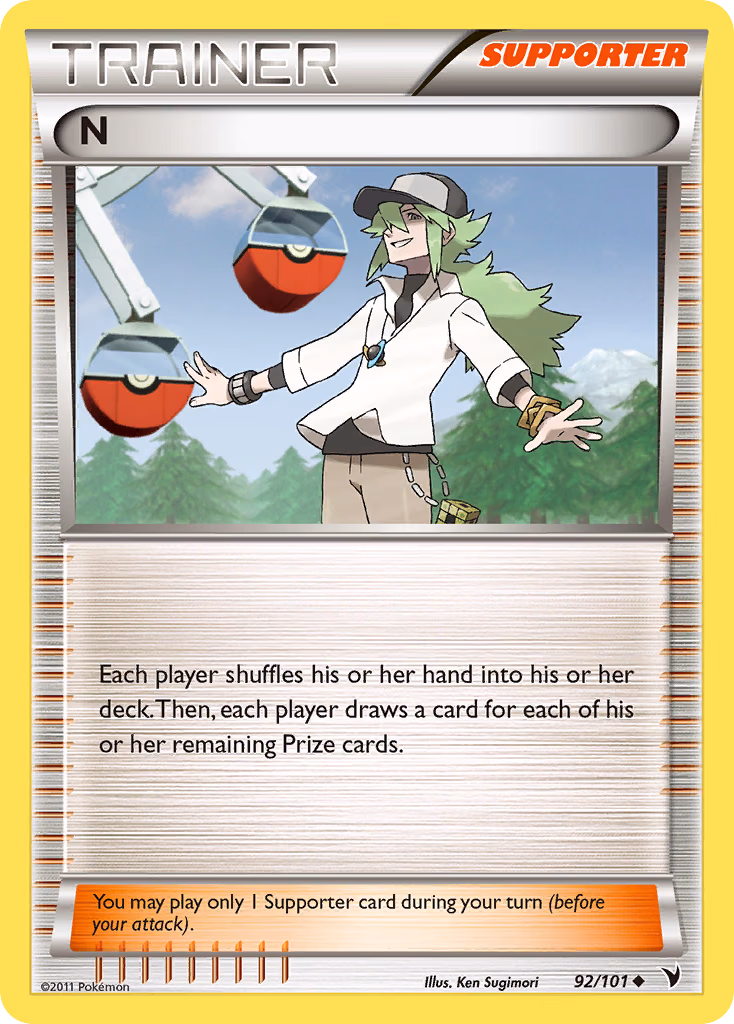 N Pokemon card (92/101, Noble Victories)