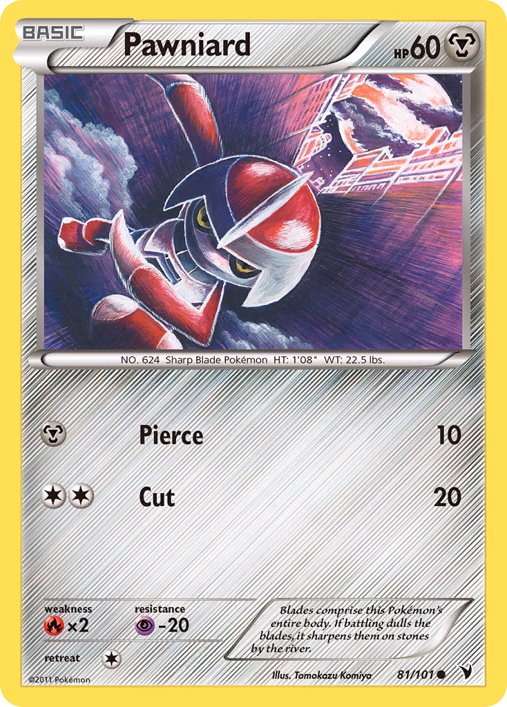 Pawniard Pokemon card (81/101, Noble Victories)