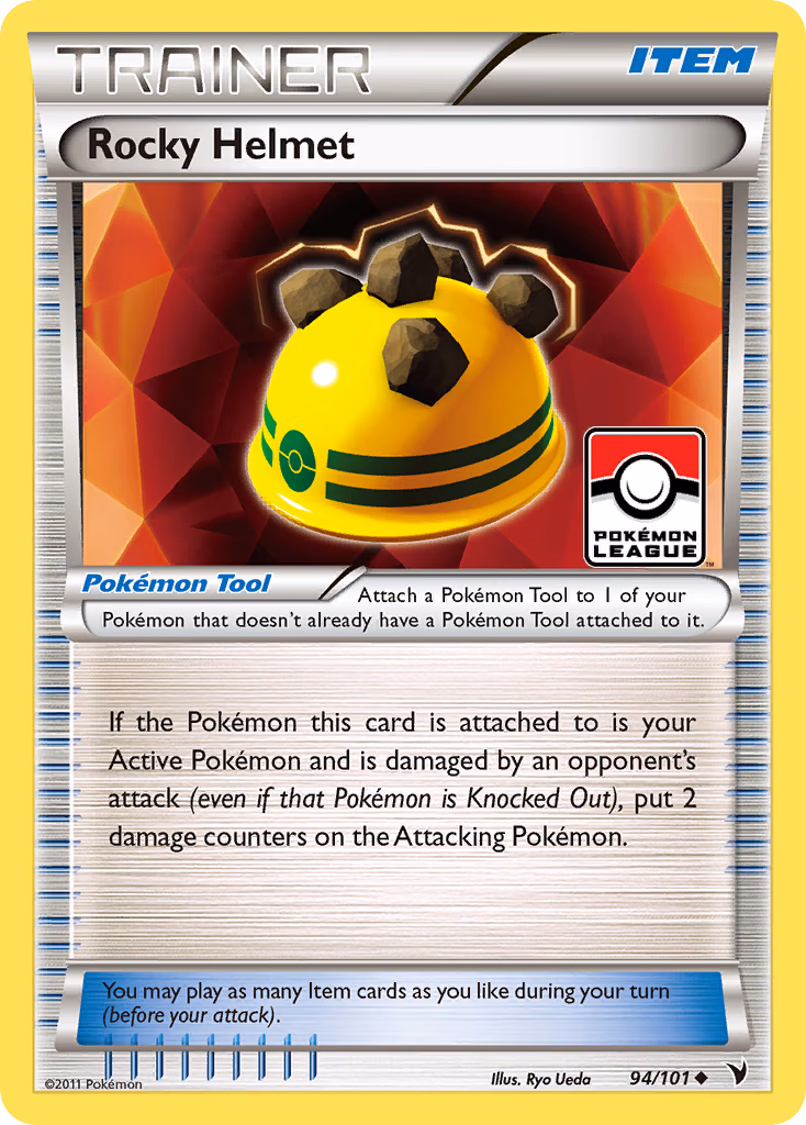 Rocky Helmet Pokemon card (94/101, Noble Victories)