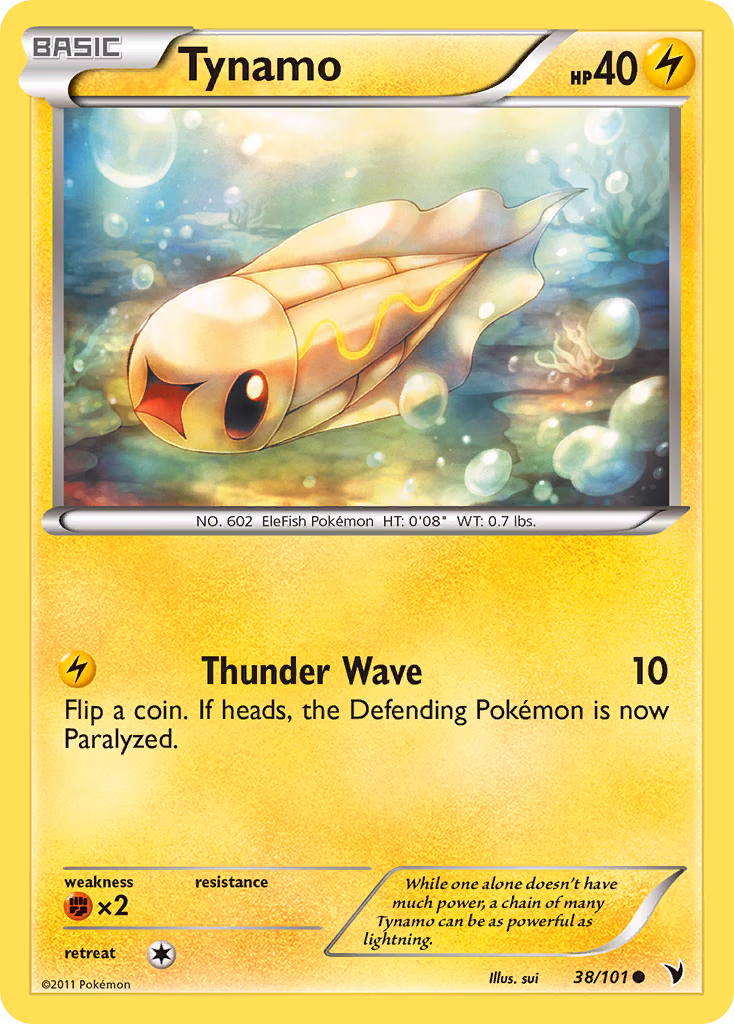 Tynamo Pokemon card (38/101, Noble Victories)