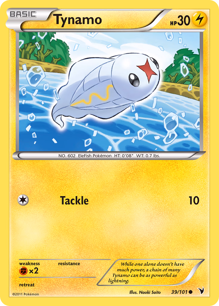 Tynamo Pokemon card (39/101, Noble Victories)