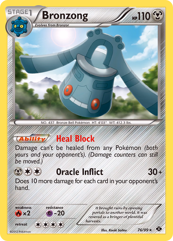 Bronzong Pokemon card (76/99, Next Destinies)
