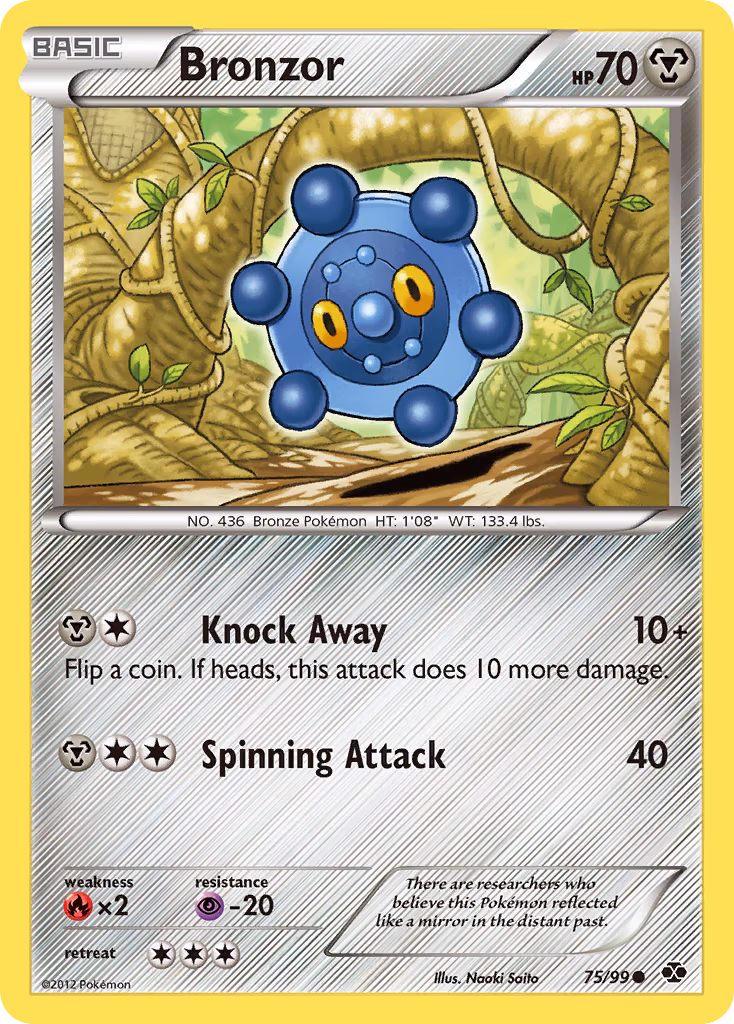 Bronzor Pokemon card (75/99, Next Destinies)