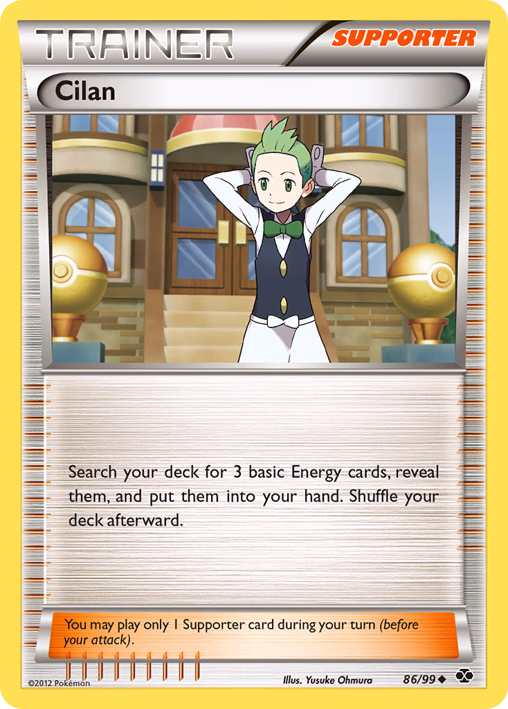 Cilan Pokemon card (86/99, Next Destinies)