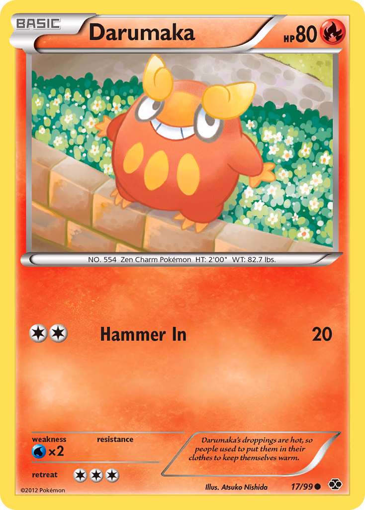 Darumaka Pokemon card (17/99, Next Destinies)