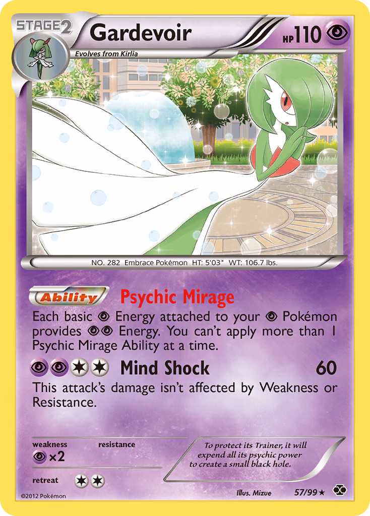 Gardevoir Pokemon card (57/99, Next Destinies)