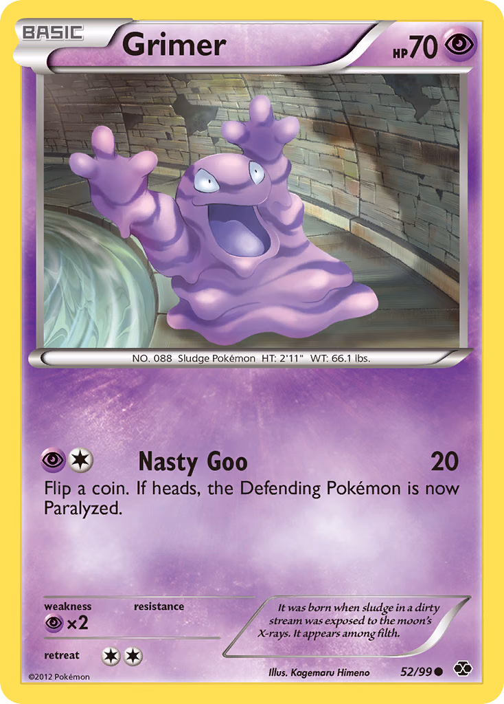 Grimer Pokemon card (52/99, Next Destinies)