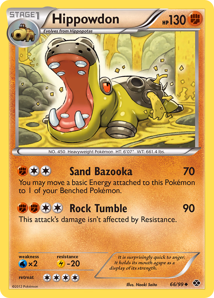 Hippowdon Pokemon card (66/99, Next Destinies)