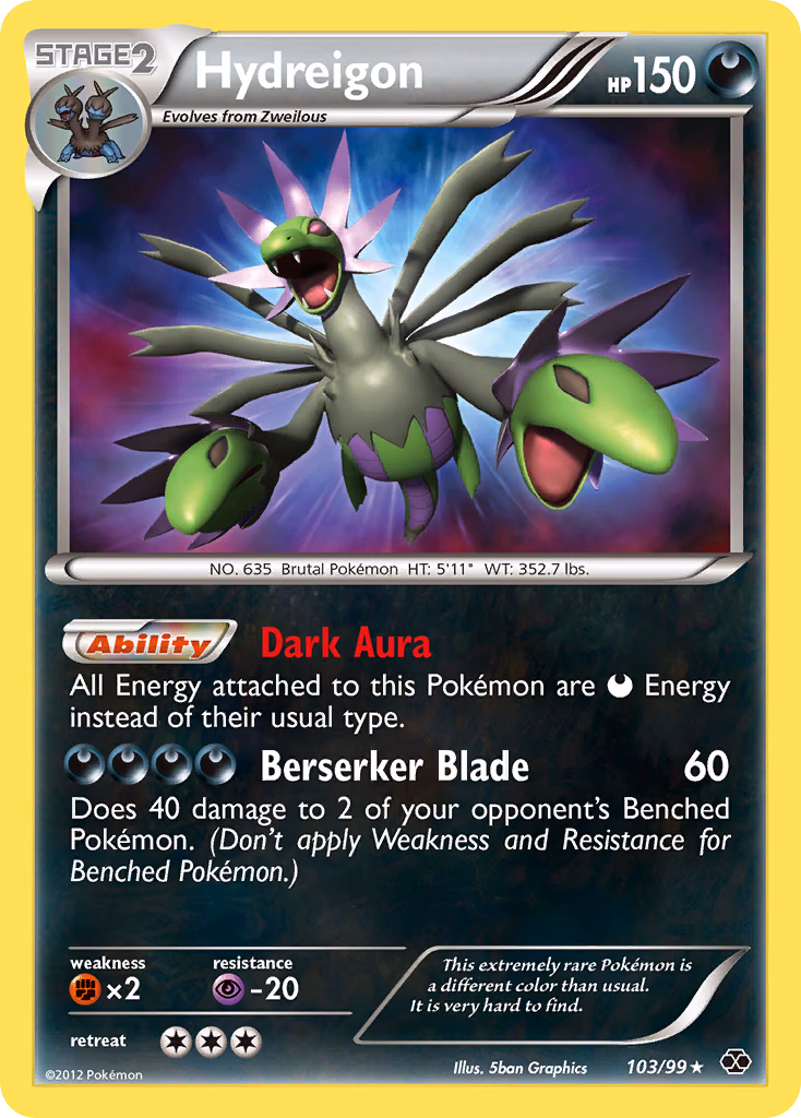 Hydreigon Pokemon card (103/99, Next Destinies)