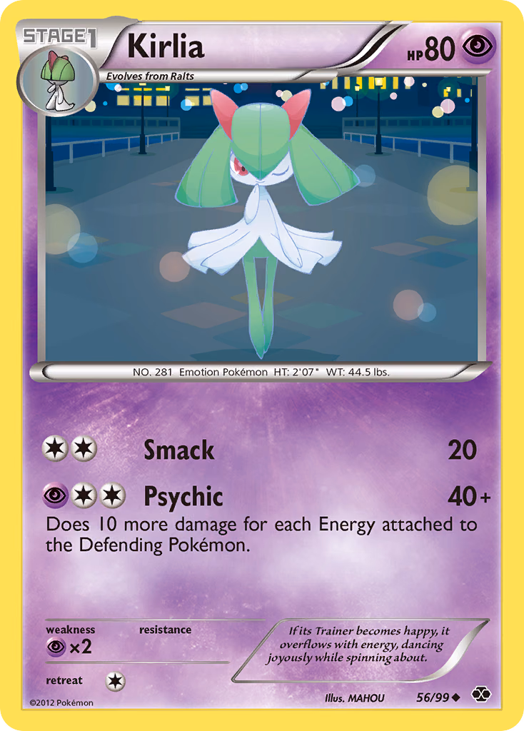Kirlia Pokemon card (56/99, Next Destinies)