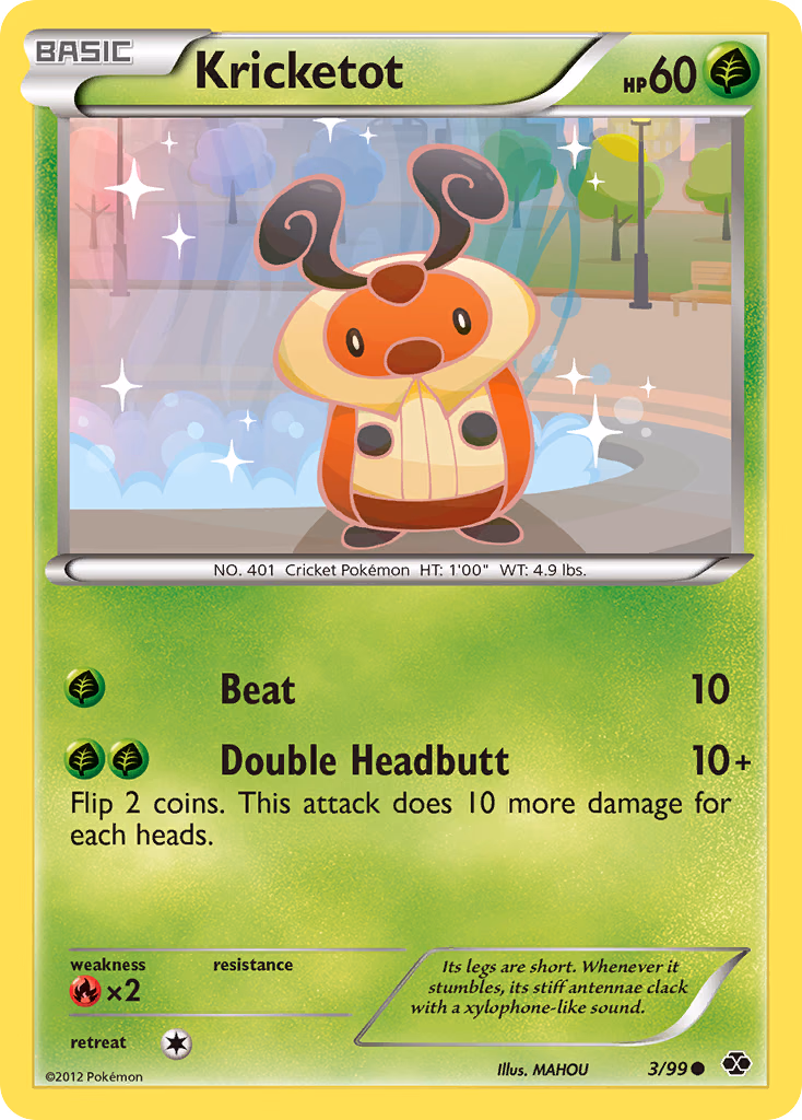 Kricketot Pokemon card (3/99, Next Destinies)
