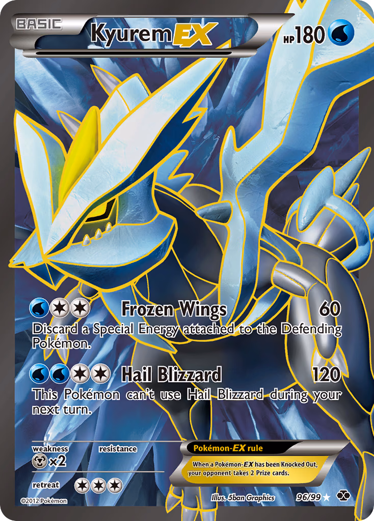 Kyurem-EX Pokemon card (96/99, Next Destinies)