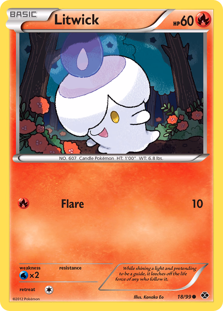 Litwick Pokemon card (18/99, Next Destinies)