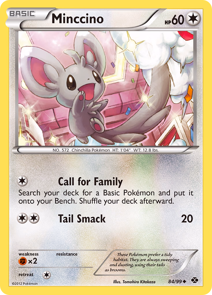 Minccino Pokemon card (84/99, Next Destinies)