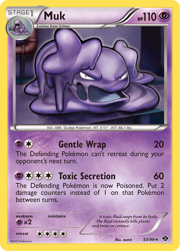 Muk Pokemon card (53/99, Next Destinies)